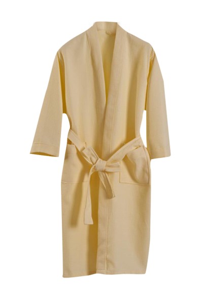 SKBD018  beauty salon pure cotton waffle bathrobe Spa Club Hotel bathrobe Hotel bathrobe bathrobe shop front view